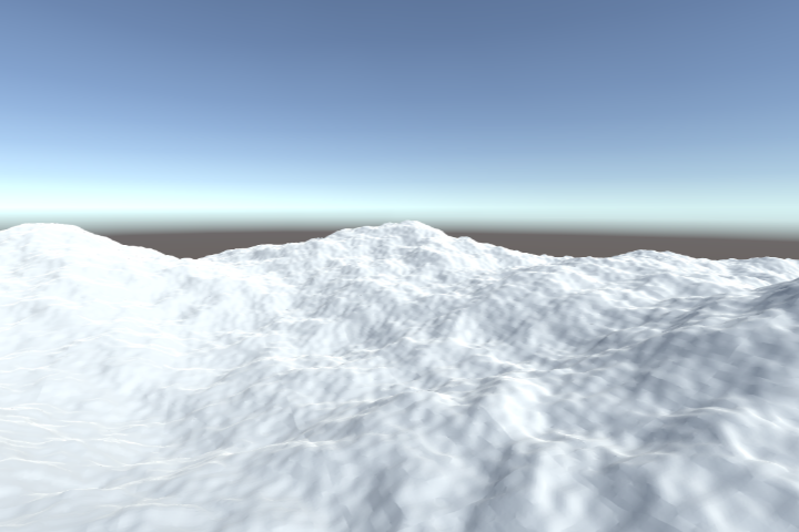 Surface height defined by octaved Perlin noise, with fine detail at multiple scales