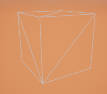 A mesh face before extrusion